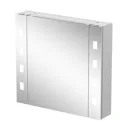 Artis Ilum LED Aluminium Mirror Cabinet with Demister Pad and Shaver Socket 600x650mm - Mains Power