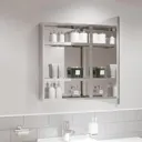 Artis Ocel Single Door Stainless Steel Mirror Cabinet 600 x 400mm