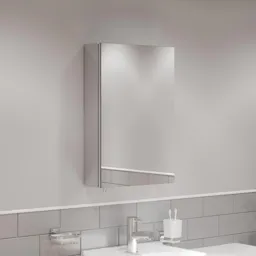 Artis Ocel Single Door Stainless Steel Mirror Cabinet 600 x 400mm