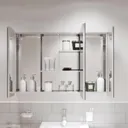Artis Acero Triple Door Stainless Steel Mirror Cabinet 900 x 600mm