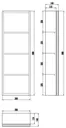 Artis Stalo Tall Single Door Stainless Steel Mirror Cabinet 900 x 300mm