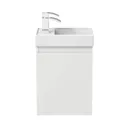 Artis Flat Pack White Gloss Wall Hung Cloakroom Vanity Unit & Basin - 400mm Width