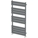 DuraTherm Dual Fuel Flat Panel Heated Towel Rail - 1200 x 600mm - Thermostatic Anthracite