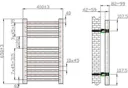DuraTherm Dual Fuel Flat Panel Heated Towel Rail - 650 x 400mm - Thermostatic Chrome