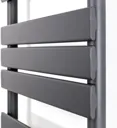 DuraTherm Dual Fuel Flat Panel Heated Towel Rail - 950 x 500mm - Thermostatic Anthracite