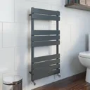 DuraTherm Dual Fuel Flat Panel Heated Towel Rail - 950 x 500mm - Manual Anthracite