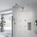 Architeckt Thermostatic Concealed Round Shower with Wall Mounted and Handset Heads and Body Jets