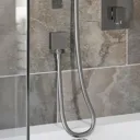 Architeckt Thermostatic Concealed Square Shower with Ceiling Mounted & Adjustable Heads&Bath Filler