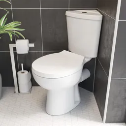Ceramica Forli Space Saving Corner Toilet & Soft Close Seat