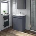 Marseille Toilet & Artis Grey Gloss Vanity Unit 600mm