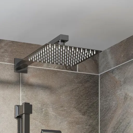 Architeckt Wall Mounted Square Drencher Shower Head Ultra Modern 200mm