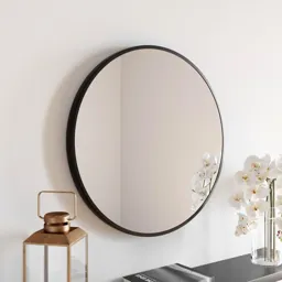 Vasari Round Black Framed Mirror 600 x 600mm
