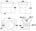 Artis White Gloss Concealed Cistern Unit & Tivoli Toilet - 500mm Width (215mm Depth)
