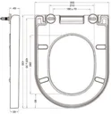 Artis Grey Gloss Concealed Cistern Unit & Tivoli Toilet - 500mm Width (215mm Depth)