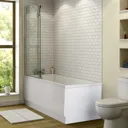 Ceramica Single Ended Square Bath With Side And End Panel - 1700x700mm