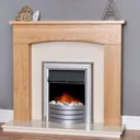 Adam Lynx 3-in-1 Electric Fire with Interchangeable Trims in Silver - 20852