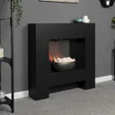 Adam Cubist Black Electric Fireplace Suite - 22616