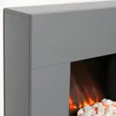 Adam Cubist Grey Electric Fireplace Suite - 22617