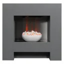 Adam Cubist Grey Electric Fireplace Suite - 22617