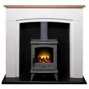 Adam Siena White Suite with Aviemore Grey Electric Stove - 22753
