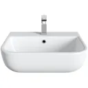 RAK Series 600 1 tap hole semi recessed countertop basin with tap