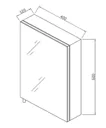 RAK Cube Single Door Stainless Steel Mirror Cabinet 600 x 400mm