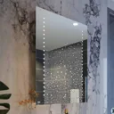 RAK Hestia LED Bathroom Mirror with Demister Pad and Shaver Socket 800 x 600mm - Mains Power