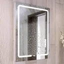 RAK Pegasus LED Bathroom Mirror with Demister Pad and Shaver Socket 800 x 600mm - Mains Power