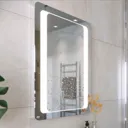 RAK Tanzanite LED Bathroom Mirror with Demister Pad 800 x 600mm - Mains Power