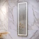 RAK Aquarius LED Bathroom Mirror with Demister Pad 1400 x 420mm - Mains Power