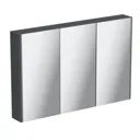 Mode slate gloss grey mirror cabinet 650 x 1000mm