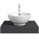 Mode Orion slate gloss grey wall hung countertop basin shelf