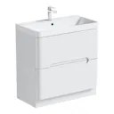 Mode Ellis white floorstanding vanity drawer unit and basin 800mm