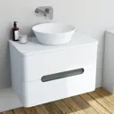 Mode Ellis slate wall hung vanity drawer unit and countertop 800mm with Bowery basin