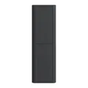 Mode Carter slate gloss grey tall wall hung cabinet 1200 x 375mm