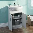 Orchard Eden white floorstanding double vanity unit and basin with multi drawer combination