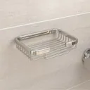 Accents Options brass single square shower caddy