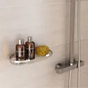 Accents Options brass single oval shower caddy