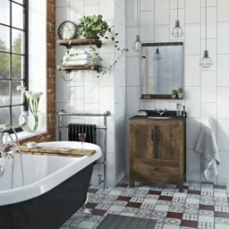 The Bath Co. Dalston bathroom mirror with shelf 750 x 600mm