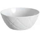 Artist Collection Wowee White textured countertop round basin 358mm with waste
