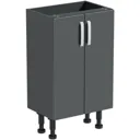 Reeves Nouvel gloss grey storage unit 720 x 500mm