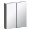 Reeves Wharfe slate matt grey mirror cabinet