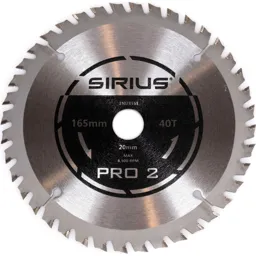 Sirius PRO 2 165mm Cordless Circular Saw Blade - 165mm, 40T, 20mm