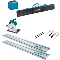 Makita DSP600ZJ Twin 18v LXT Cordless Brushless Plunge Saw 6 Piece Kit - No Batteries, No Charger, Case & Accessories