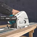 Makita DSP600ZJ Twin 18v LXT Cordless Brushless Plunge Saw 3 Piece Kit - 2 x 5ah Li-ion, Charger, Case & Accessories