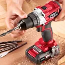 Ozito PXBDS 18v Cordless Brushless Drill Driver - 2 x 4ah Li-ion, Charger, No Case