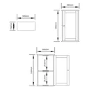 Lassic Rebecca Jones Matt Grey Single Mirrored Wall Cabinet (W)340mm (H)530mm