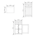 Lassic Rebecca Jones Matt Grey Single door Drawer cabinet (W)430mm