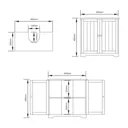 Lassic Rebecca Jones Matt Grey Double door Sink cabinet (W)600mm
