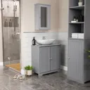Lassic Rebecca Jones Matt Grey Tall Wall-mounted Non-mirrored Bathroom Cabinet (W)400mm (H)1700mm
